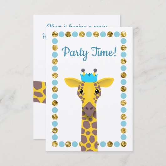 Feestgiraffe Kaart (Voorkant / Achterkant)