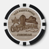 Feestgroep Bruidsjonker Landelijke Cowboy Verlovin Poker Chips (Voorkant)