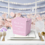 Feestgunst Doos Bedankdoosjes<br><div class="desc">Deze feestgunstdoos is weergegeven in een elegante mauve kleur.
Pas dit item aan en wijzig de voorbeeldtekst in die van u.
Tip: Voeg gewoon uw lekkere traktaties toe en wat feestelijke linten.</div>