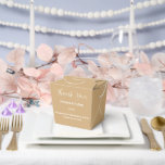 Feestgunst Favor Doos Bedankdoosjes<br><div class="desc">Deze feestgunst doos is weergegeven in een takkleur.
Pas dit item aan en wijzig de voorbeeldtekst in die van jou.
Tip: Voeg gewoon je lekkere traktaties toe en een wat feestelijke lint toe.</div>