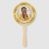 Feestgunsten voor 50ste Verjaardag Vrouw, FOTO Handwaaier (Voorkant)