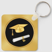 Feestgunsten voor Afstuderen. Afstuderen Sleutelha Sleutelhanger (Achterkant)