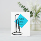 Feestherinnering op zwarte clip kaart (Staand voorkant)