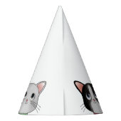 Feesthoed met drie kleine katjes feesthoedjes (Achterkant)