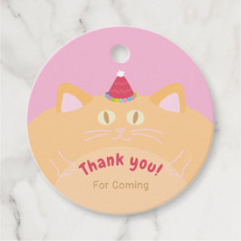 Feesthoeden Kat Favor Tags Bedankjes Labels