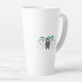 feesthoeden, kerstverlichting latte mok (Rechterhoek)