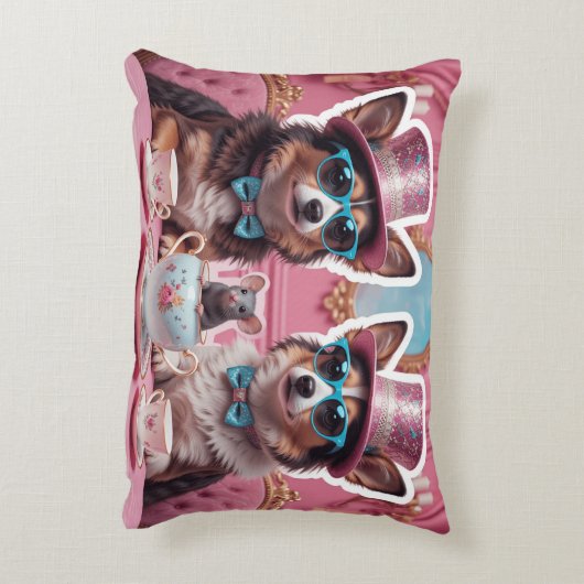 Feesthonden & een muis accent kussen (Achterkant (Verticaal))