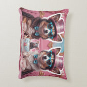 Feesthonden & een muis, Grade A Cotton Accent Kussen (Achterkant (Verticaal))