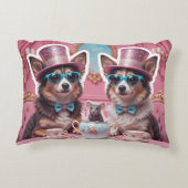 Feesthonden & een muis, Grade A Cotton Accent Kussen (Achterkant)