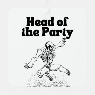 Feesthoofd Dansend Skelet Grappige Halloween Metalen Ornament