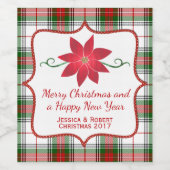 Feestief etiket voor speldenvakantiewijn (Enkel label)