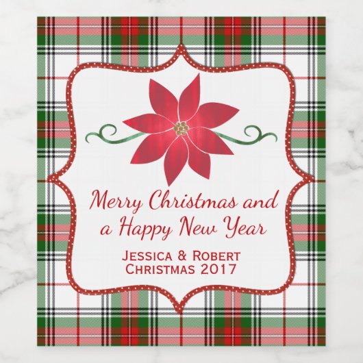 Feestief etiket voor speldenvakantiewijn (Enkel label)