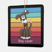 Feestief Hondenliefhebber Keramisch Ornament (Links)