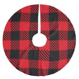 Feestief patroon rood en zwart kerstfeest kerstboom rok