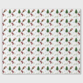 Feestief vakantiepatroon cadeaupapier (Vlak)