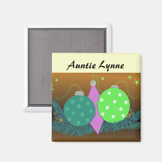 Feestieve kerstdecorrecties Houder Magneet (Voorkant / Achterkant)