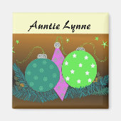 Feestieve kerstdecorrecties Houder Magneet (Voorkant)