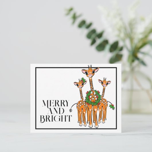 Feestieve vakantiegranen | rode groene borstkreep briefkaart (Staand voorkant)