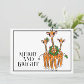 Feestieve vakantiegranen | rode groene borstkreep kaart (Staand voorkant)