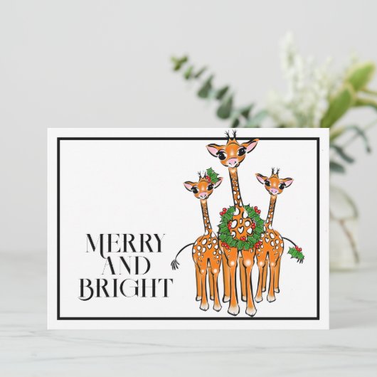 Feestieve vakantiegranen | rode groene borstkreep kaart (Staand voorkant)