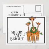 Feestieve vakantiegranen | rode groene borstkreep kaart (Voorkant / Achterkant)