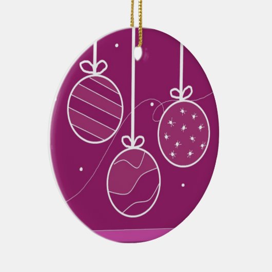 Feestieve vakantieverval keramisch ornament (Rechts)