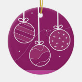 Feestieve vakantieverval keramisch ornament (Voorkant)