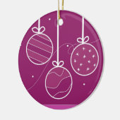 Feestieve vakantieverval keramisch ornament (Links)