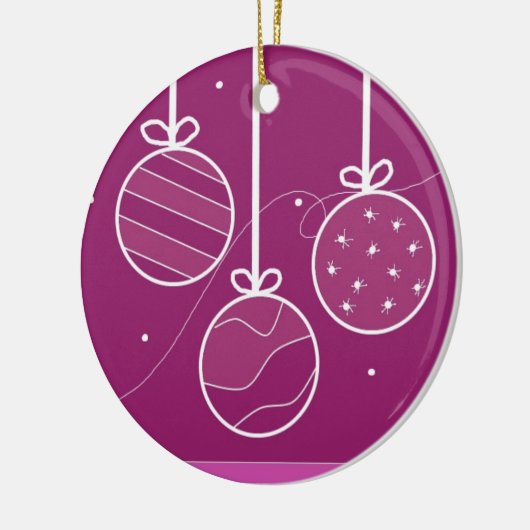 Feestieve vakantieverval keramisch ornament (Links)