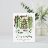 Feestive Country Holiday House kerst Corporate Briefkaart (Staand voorkant)