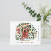 Feestive Country Holiday House kerst Corporate Briefkaart (Staand voorkant)