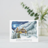 Feestive Country Holiday House kerst Corporate Briefkaart (Staand voorkant)