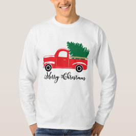 Feestive Country truck Holiday mannen t-shirt