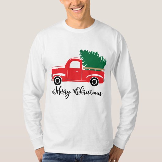 Feestive Country truck Holiday mannen t-shirt (Voorkant)