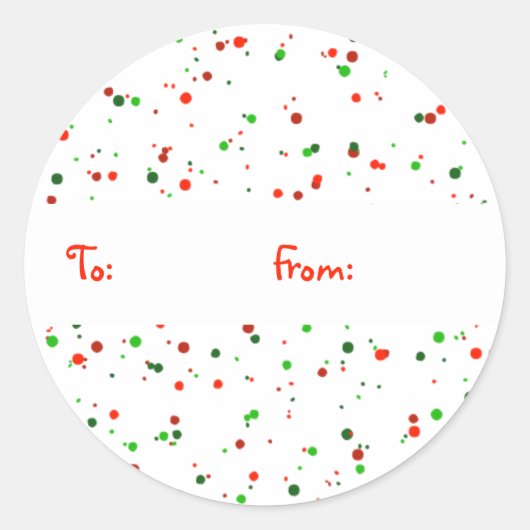 Feestive Dot Holiday Gift Label Stickers (Voorkant)