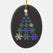 Feestive Elegant Snowflake kerstboomvakantie