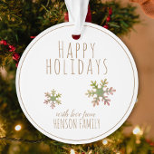 Feestive Elegant Snowflake kerstfeestdag Ornament