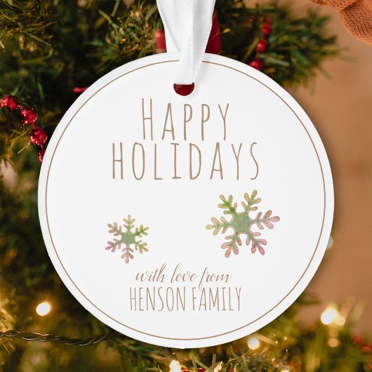 Feestive Elegant Snowflake kerstfeestdag Ornament