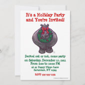 Feestive Hippopotamus-kerstfeest Kaart (Achterkant)