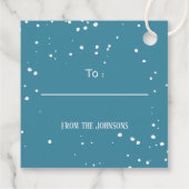 Feestive Holiday Birdhouse met Cardinals Gift Labe Bedankjes Labels (Achterkant)