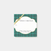 Feestive Holiday Gift Label Blauwgroen Green Tarta Post-it® Notes (Voorkant)