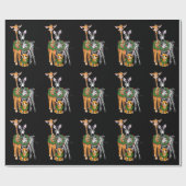 Feestive Holiday Giraffe, Zebra, tijger omwikkelin Cadeaupapier (Vlak)