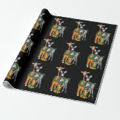 Feestive Holiday Giraffe, Zebra, tijger omwikkelin Cadeaupapier (Uitgerold)