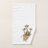 Feestive Holiday-Giraffes met Holly Wreator Bad Handdoek (Handdoek)