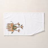 Feestive Holiday-Giraffes met Holly Wreator Bad Handdoek (Handdoek)