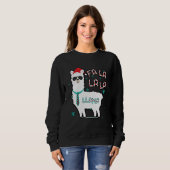 Feestive Holiday Kerstmis Cute Llama Animal Trui (Voorkant volledig)