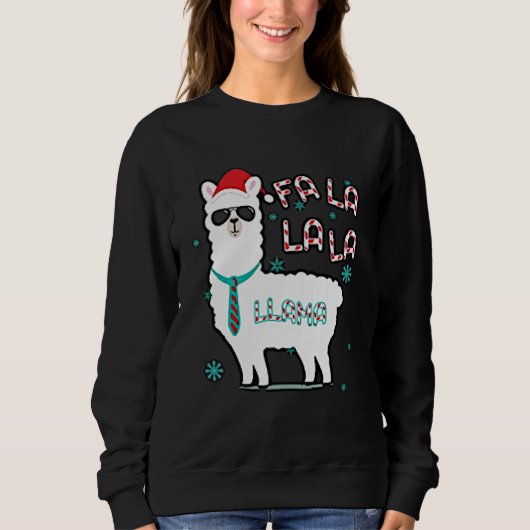 Feestive Holiday Kerstmis Cute Llama Animal Trui (Voorkant)
