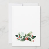 Feestive Holly Berry Wreath Holiday Kerstfeest Kaart (Achterkant)