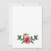 Feestive Holly Berry Wreath Holiday Kerstfeest Kaart (Achterkant)