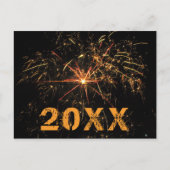 Feestive jaar 2020 van het Vuurwerk met Bericht Feestdagenkaart (Voorkant)